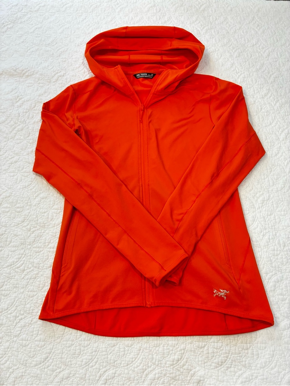 Arc'teryx Kyanite LT Orange Zip Up Hoodie Fleece Jacket Women's Small